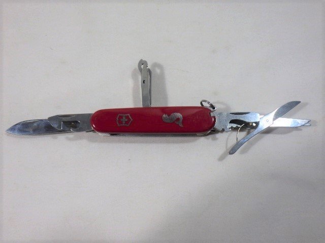 ■344：ビクトリノックス / VICTORINOX マルチツール フィッシャーマン 革ケース付 ナイフ ヴィンテージ■の画像5