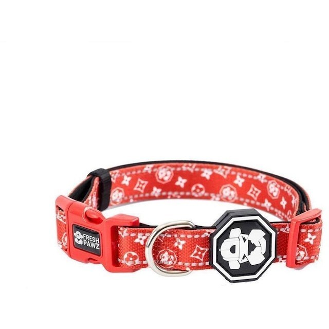 【Lサイズ】FRESH PAWZ MONOGRAM HYPE COLLAR フレッシュパウズ モノグラムハイプ 首輪 大型犬 ペット用品 インポート 海外ブランド LA