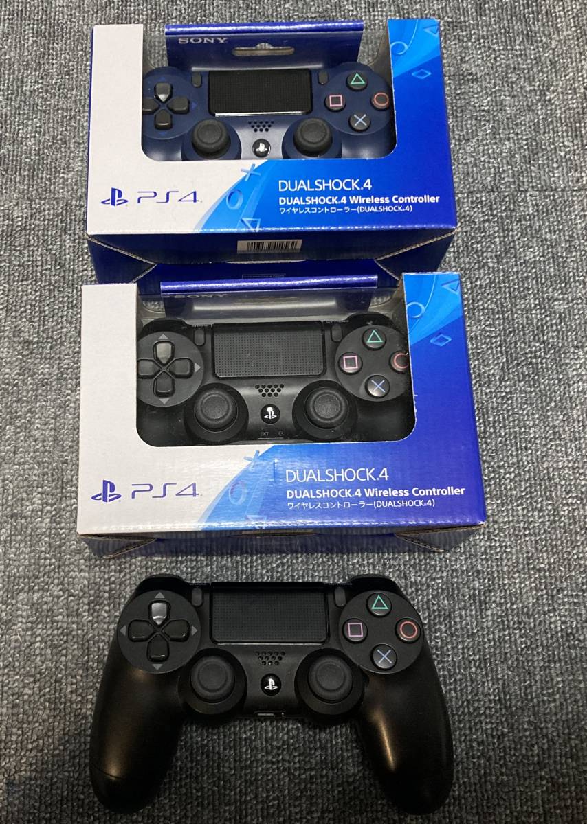 SSD 1TB換装済】PS4 PRO CUH-7200B(中古)、DUALSHOCK4×３(新品２