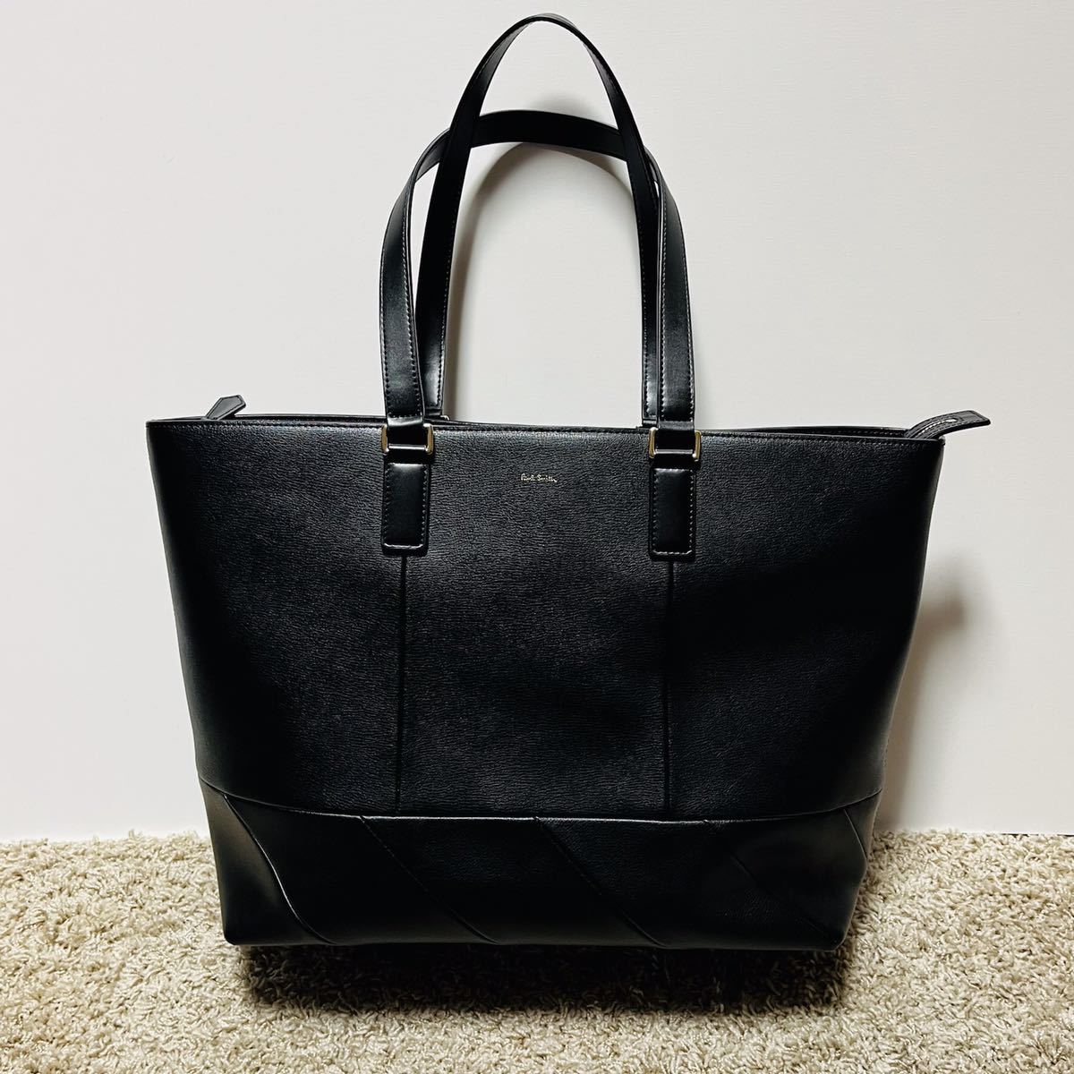 美品 PaulSmith ポールスミス トートバッグ アングルストライプ 美品 PaulSmith ポールスミス トートバッグ アングルストライプ