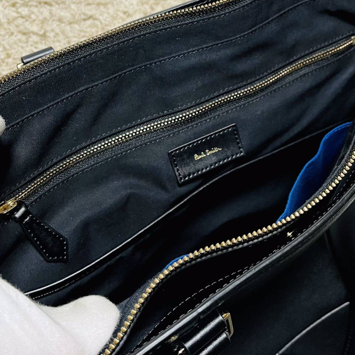 美品 PaulSmith ポールスミス トートバッグ アングルストライプ 美品 PaulSmith ポールスミス トートバッグ アングルストライプ