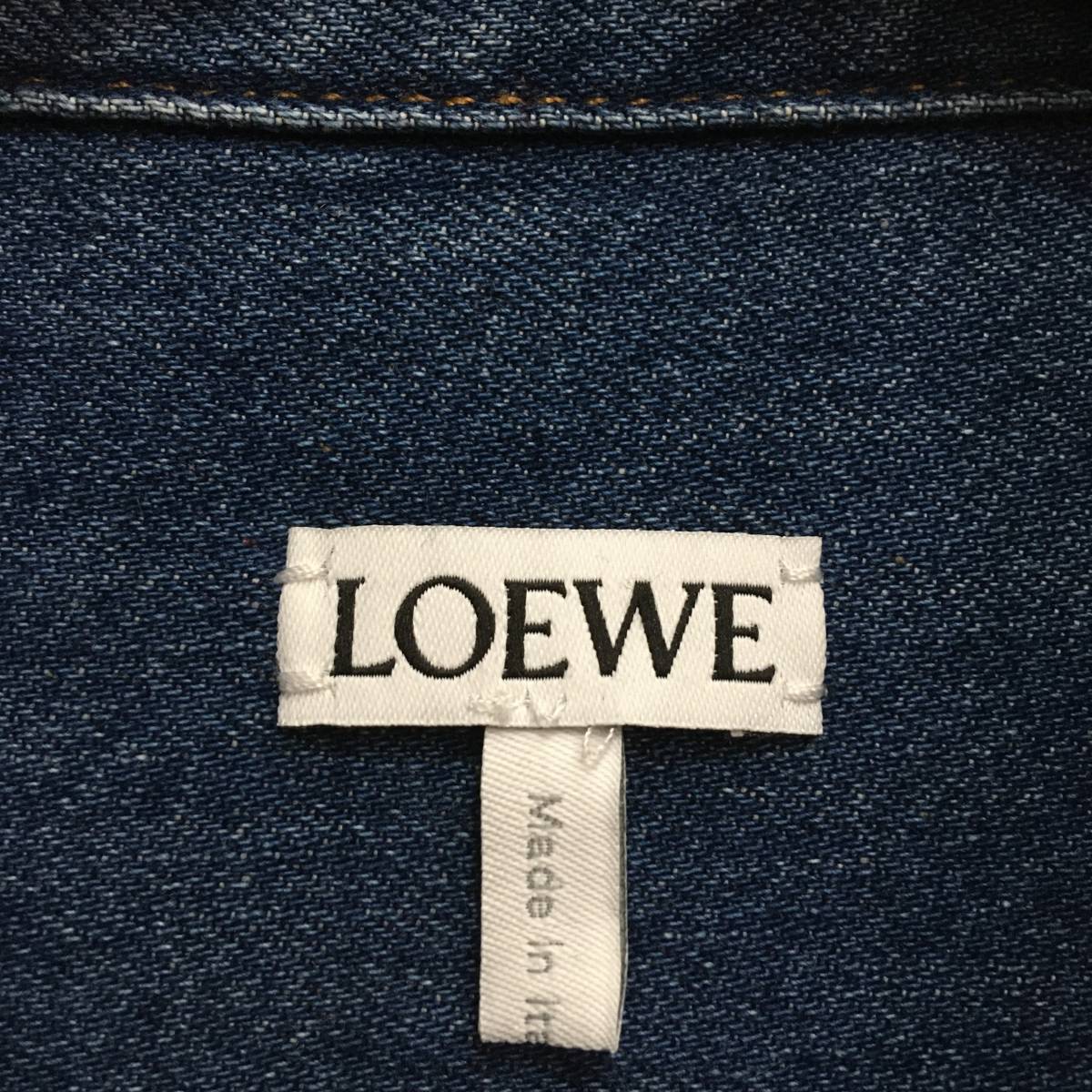 美品 LOEWE ロエベ アシンメトリー オーバーサイズ デニムシャツ
