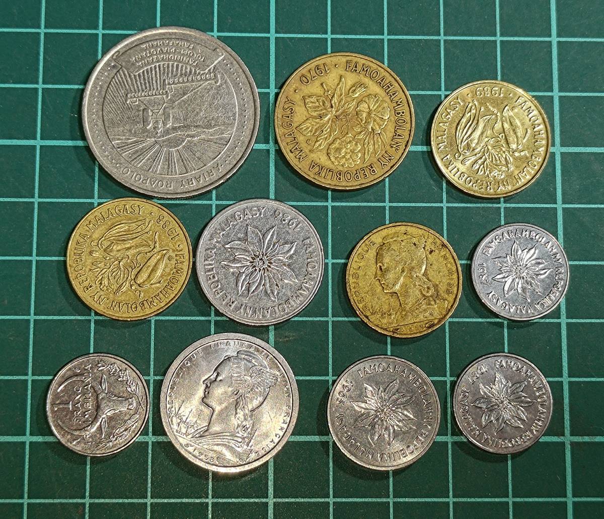 【1円スタート】マダガスカル共和国 マダガスカルアリアリ硬貨 おまとめの画像2