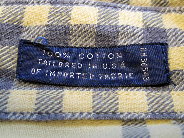 VAN HEUSEN ヴァン・ヒューゼン ヘビーネルシャツ 90's Vintage Winter Weights, Long Sleeve Shirt USA製の画像8