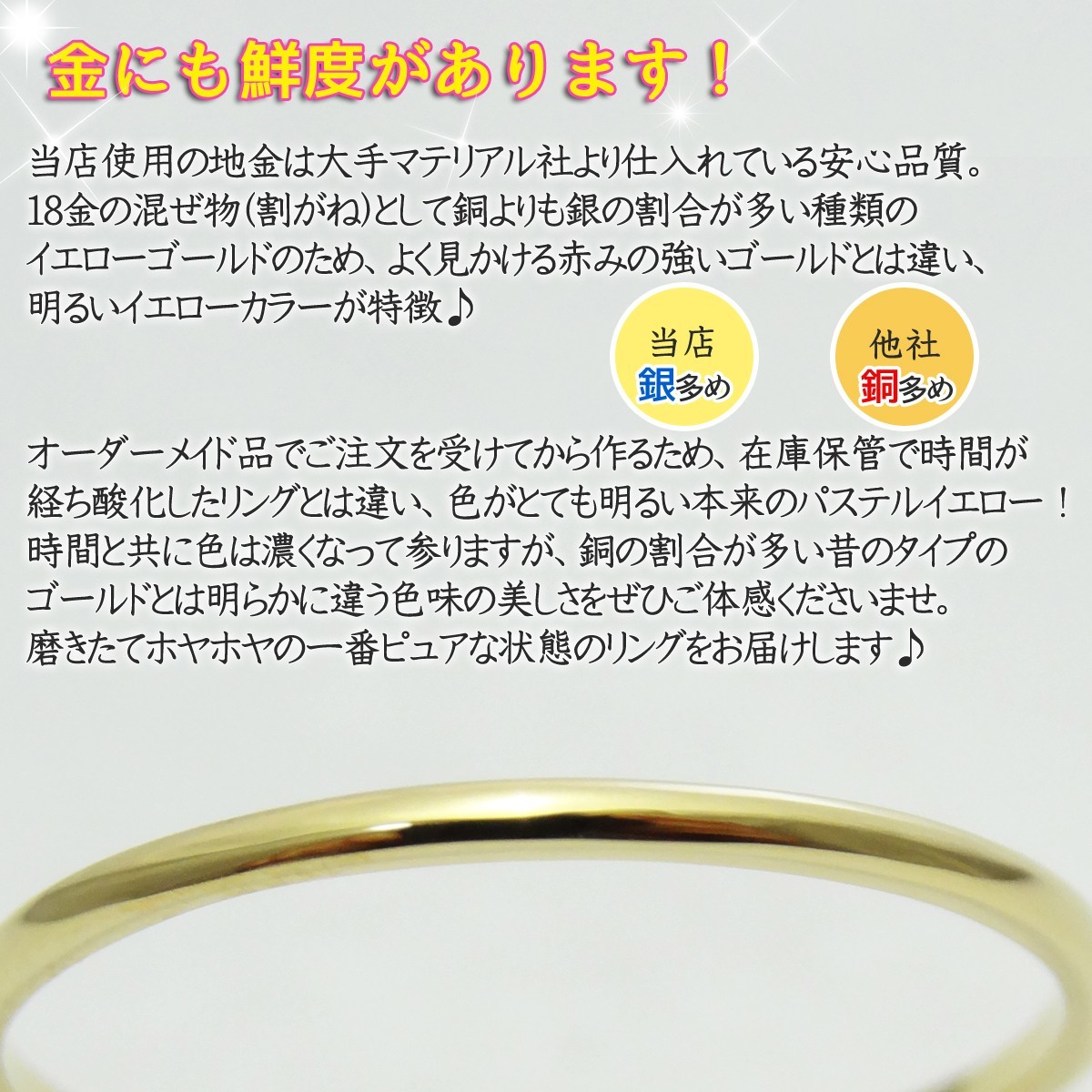 K18 18金 リング レディース 3mm 幅広 指輪 18K シンプル ピンク ホワイト イエロー メンズ 刻印_画像6