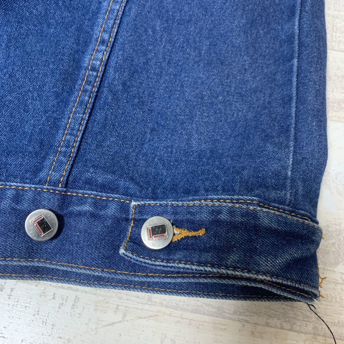 バック刺繍】90s FUBU JEANS ロング丈 デニム ジャケット フブ