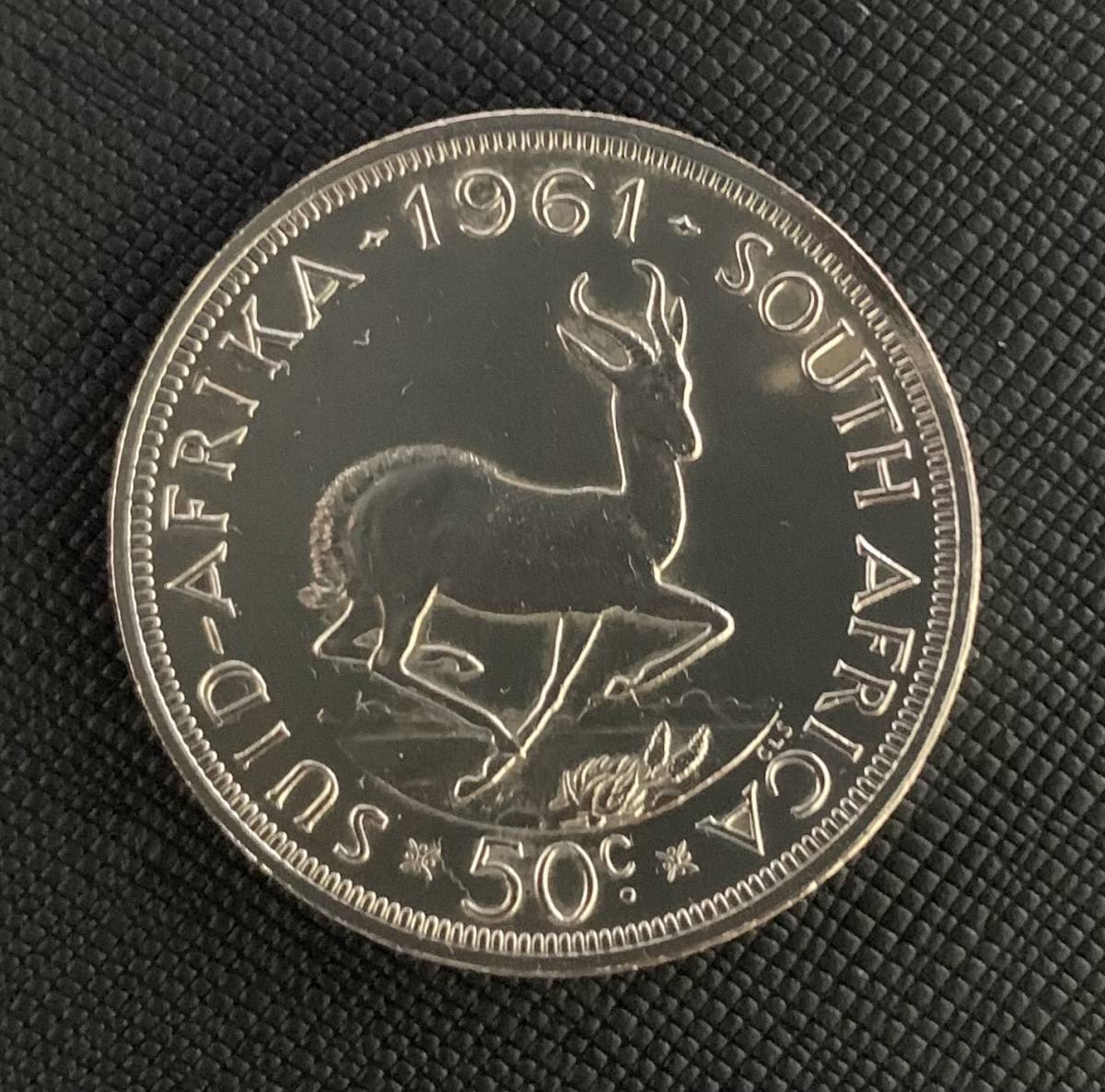 南アフリカ 1961年 50シリング銀貨の画像2