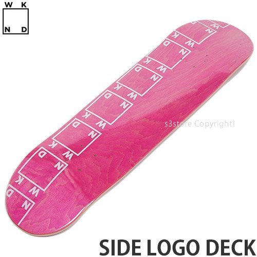 1円～ WKND SIDE LOGO DECK Pink 8.0 x 32.375 ウィークエンド デッキ スケートボード スケボー ストリート SKATEBOARD [同梱不可]の画像1