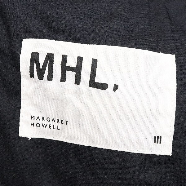 ◆MHL. マーガレットハウエル 中綿ライナー付 コットン モッズ コート 黒 ブラック 3_画像5