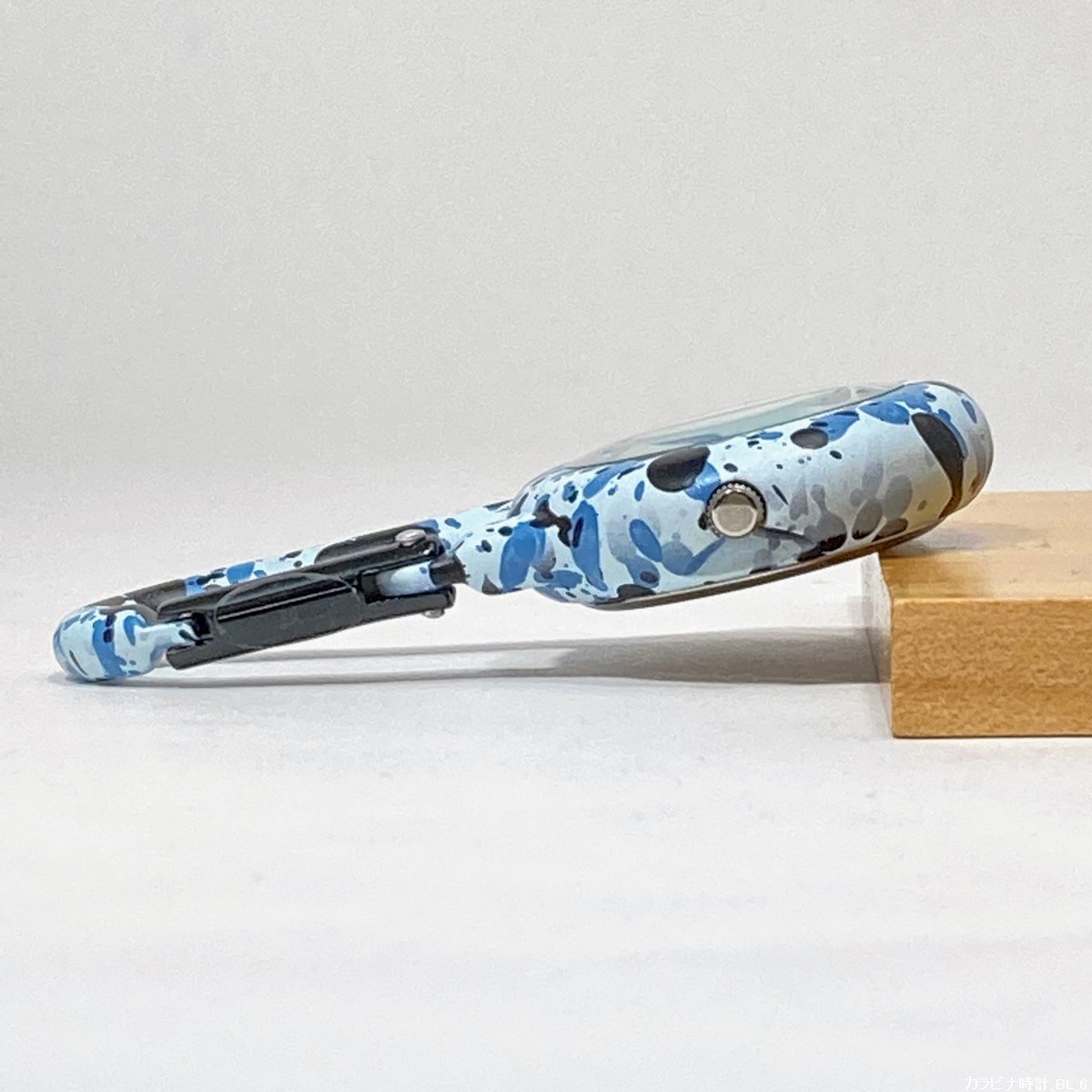 [ не использовался ] брелок для ключа часы kalabina часы камуфляж голубой уличный кемпинг сделано в Японии Movement No.30128-2