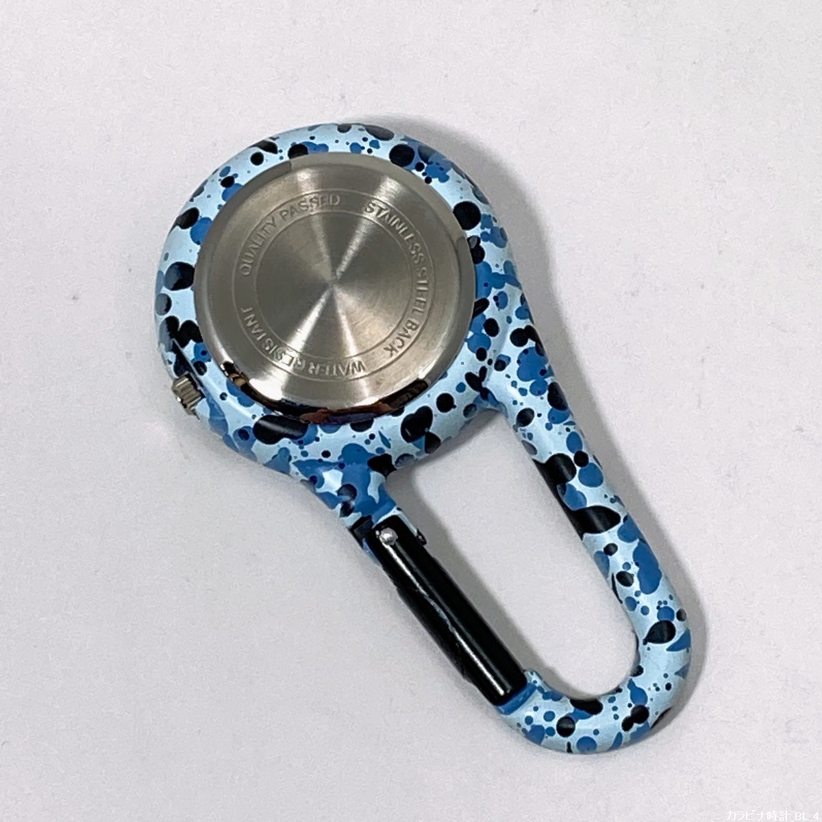 [ не использовался ] брелок для ключа часы kalabina часы камуфляж голубой уличный кемпинг сделано в Японии Movement No.30128-2