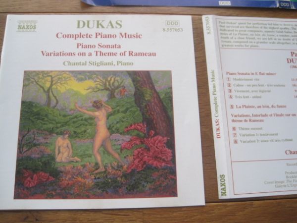 送料込み ブックレットのみ デュカス ピアノ作品全集 NAXOS, DUKAS: Piano Sonata Variations on a Theme of Rameau 8.557053 CD本体なし_画像2