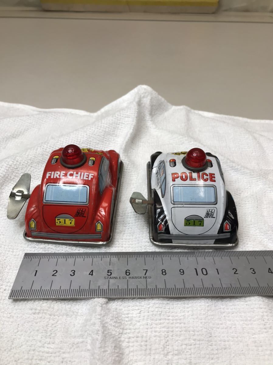 大人気の 昭和レトロ ぜんまい パトカー ミニカー ブリキ iauoe.edu.ng