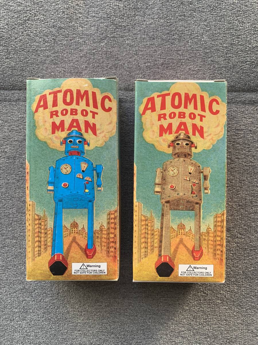 ATOMIC ROBOT MAN 2体 ブリキ アトミックロボットマン_画像8