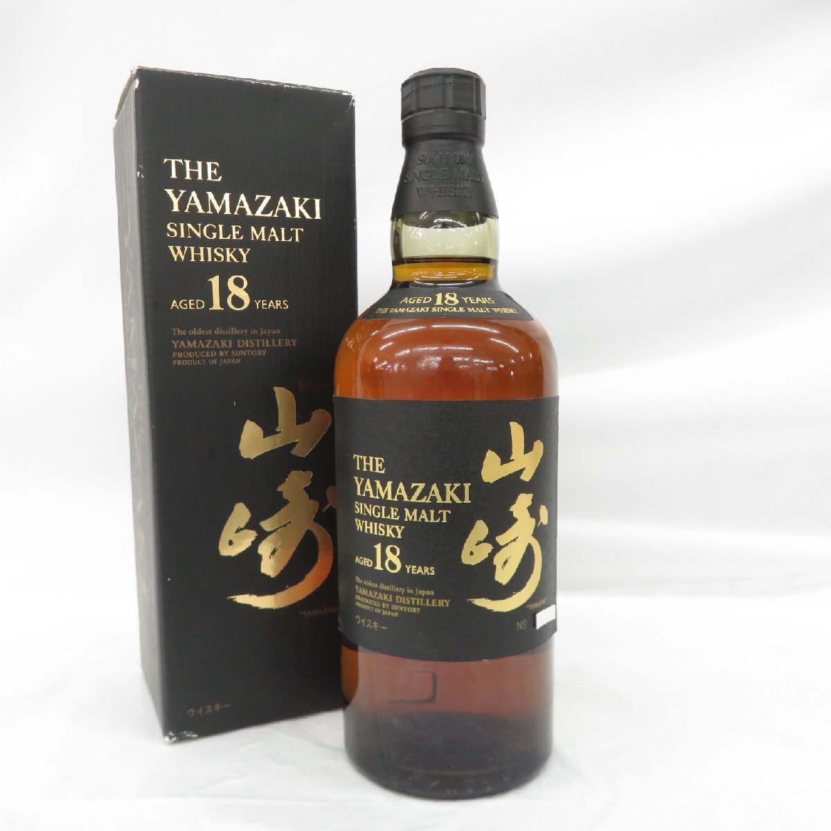 未開栓 SUNTORY サントリー 山崎 18年 シングルモルト 旧 ウイスキー ...