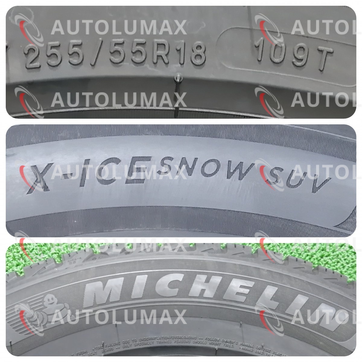 U1849.B 255/55R18 109T Michelin X-ICE SNOW SUV 中古 スタッドレスタイヤ 2本セット 2021年製 ミシュラン_画像4