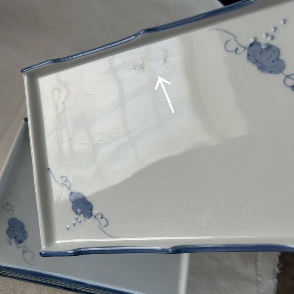 有田焼 重山 角皿 五枚セット 角皿 絵 銘々皿 刺身皿 皿 お皿 魚皿 和食器の画像10