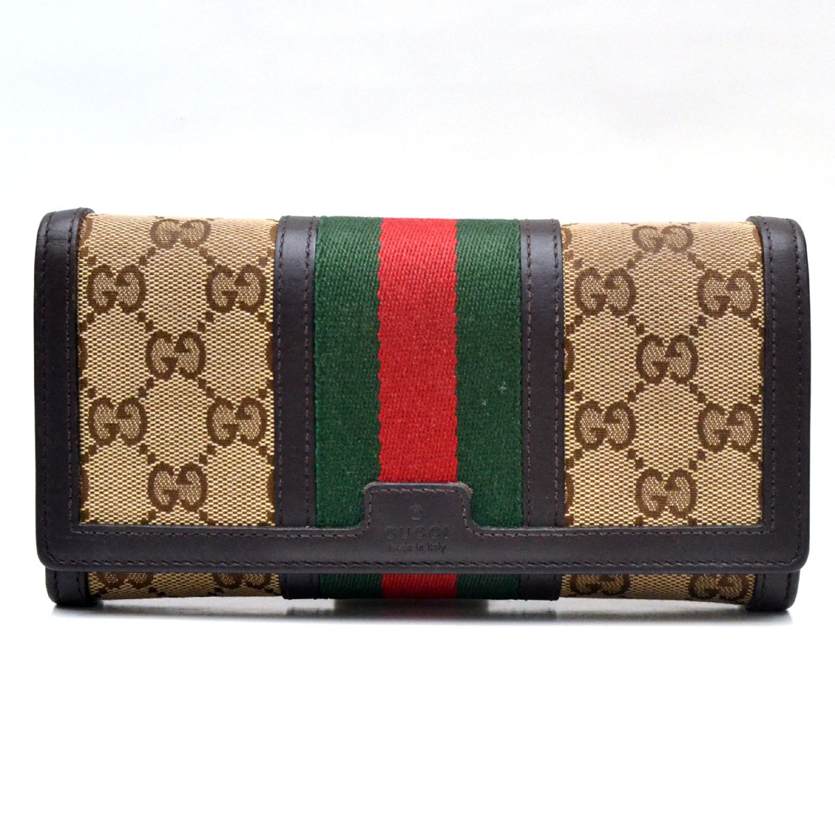 GUCCI グッチ シェリーライン GGキャンバス 二つ折り長財布 409440