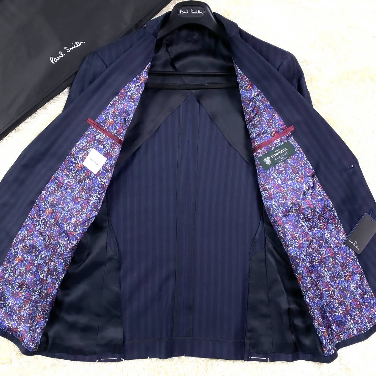 未使用級!3ピース!極上花柄!Dormeuil×Paul SmithSOHO FITセットアップ