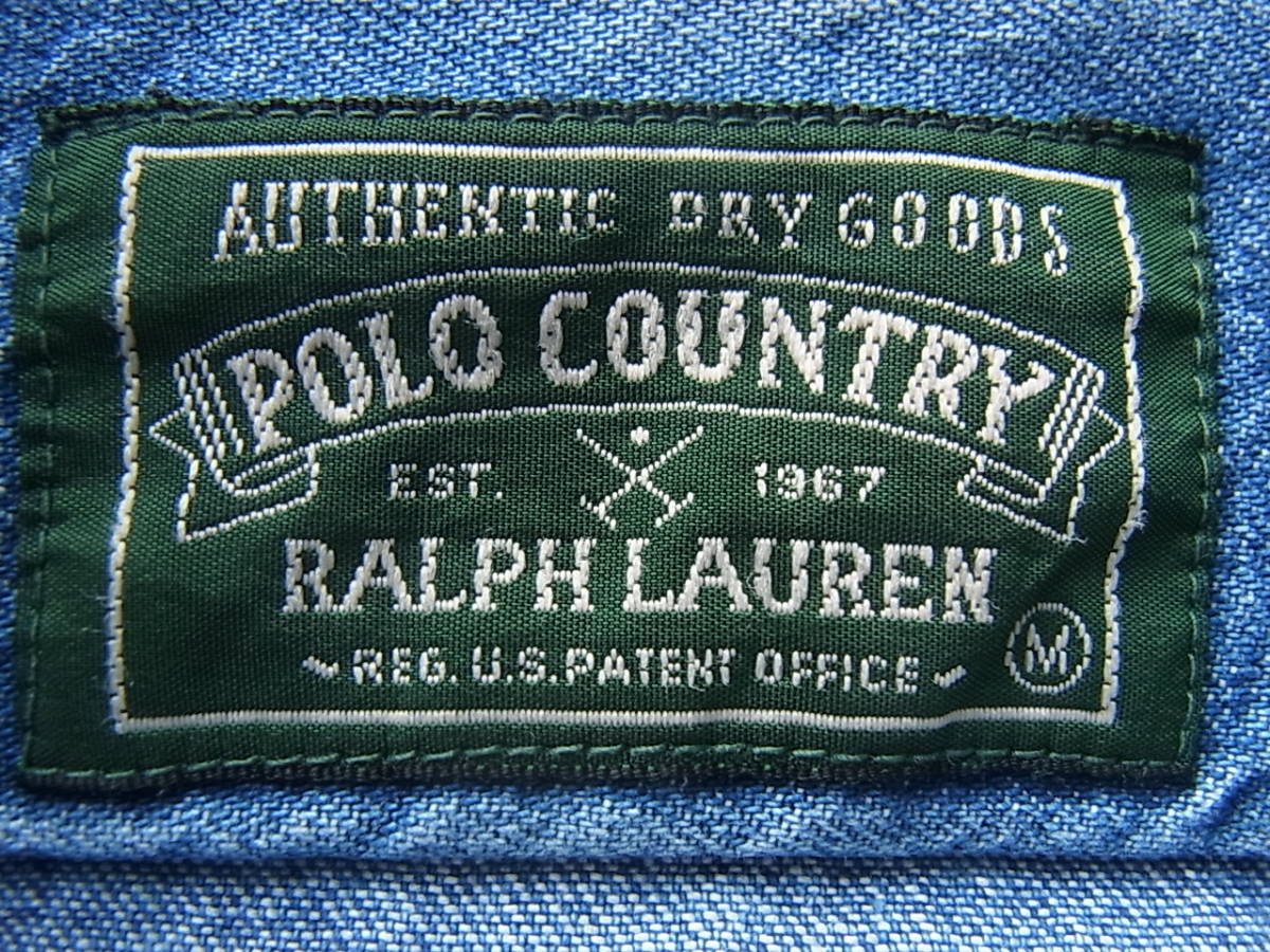 RALPH LAUREN POLO COUNTRY ラルフローレン ポロ カントリー　デニム　ワークシャツ　サイズ M_画像5