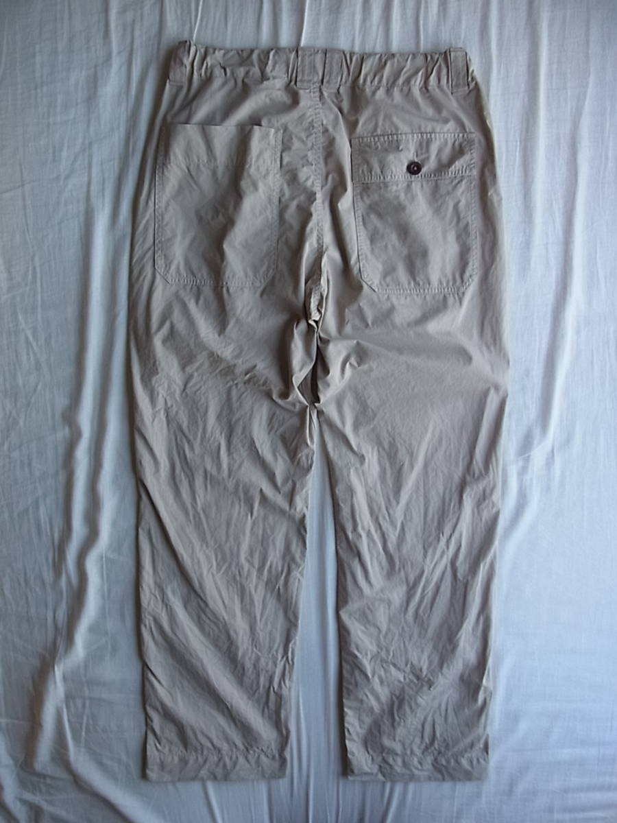 M H L, Margaret Howell 1 pleat waist car - ring wide Silhouette cotton pants size M.. beige group 