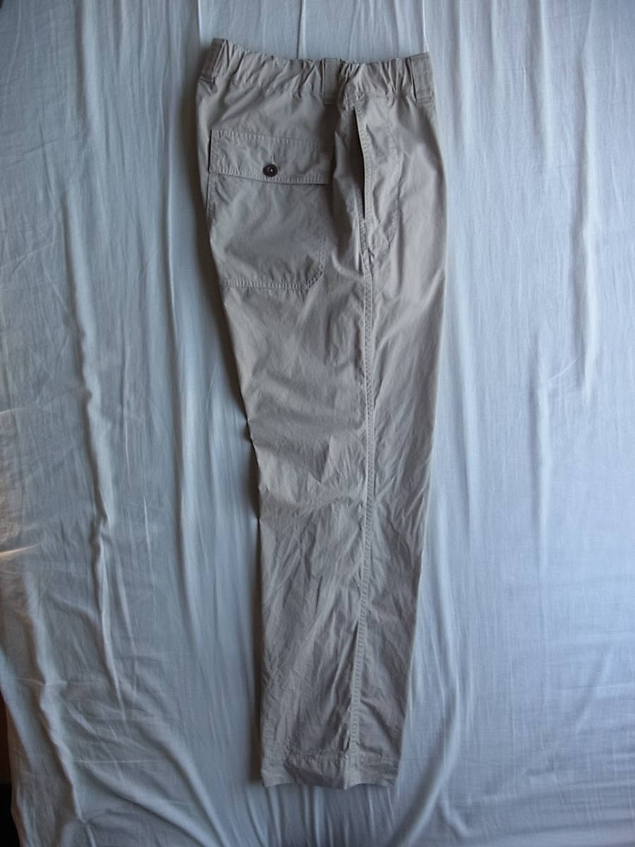 M H L, Margaret Howell 1 pleat waist car - ring wide Silhouette cotton pants size M.. beige group 