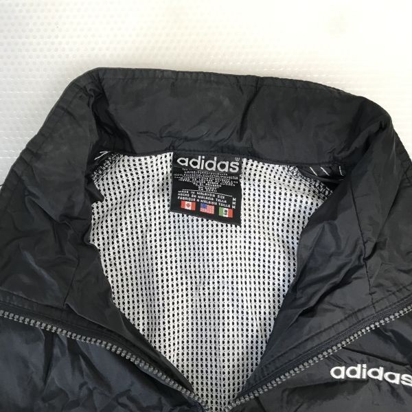 アディダス/adidas★ナイロンブルゾン/ジャケット【Mens size -M/黒×白】ジャージ/ウインドブレーカー/防寒/Jackets◆BH147_画像3