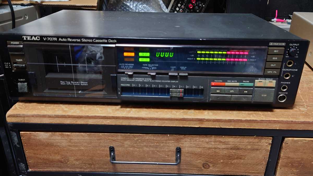 TEAC カセットデッキ V-707R ジャンク_画像1