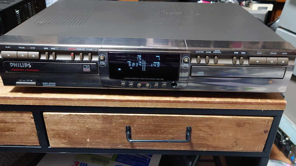 PHILIPS フィリップス CDR765 ダブルCDレコーダー ジャンクの画像1