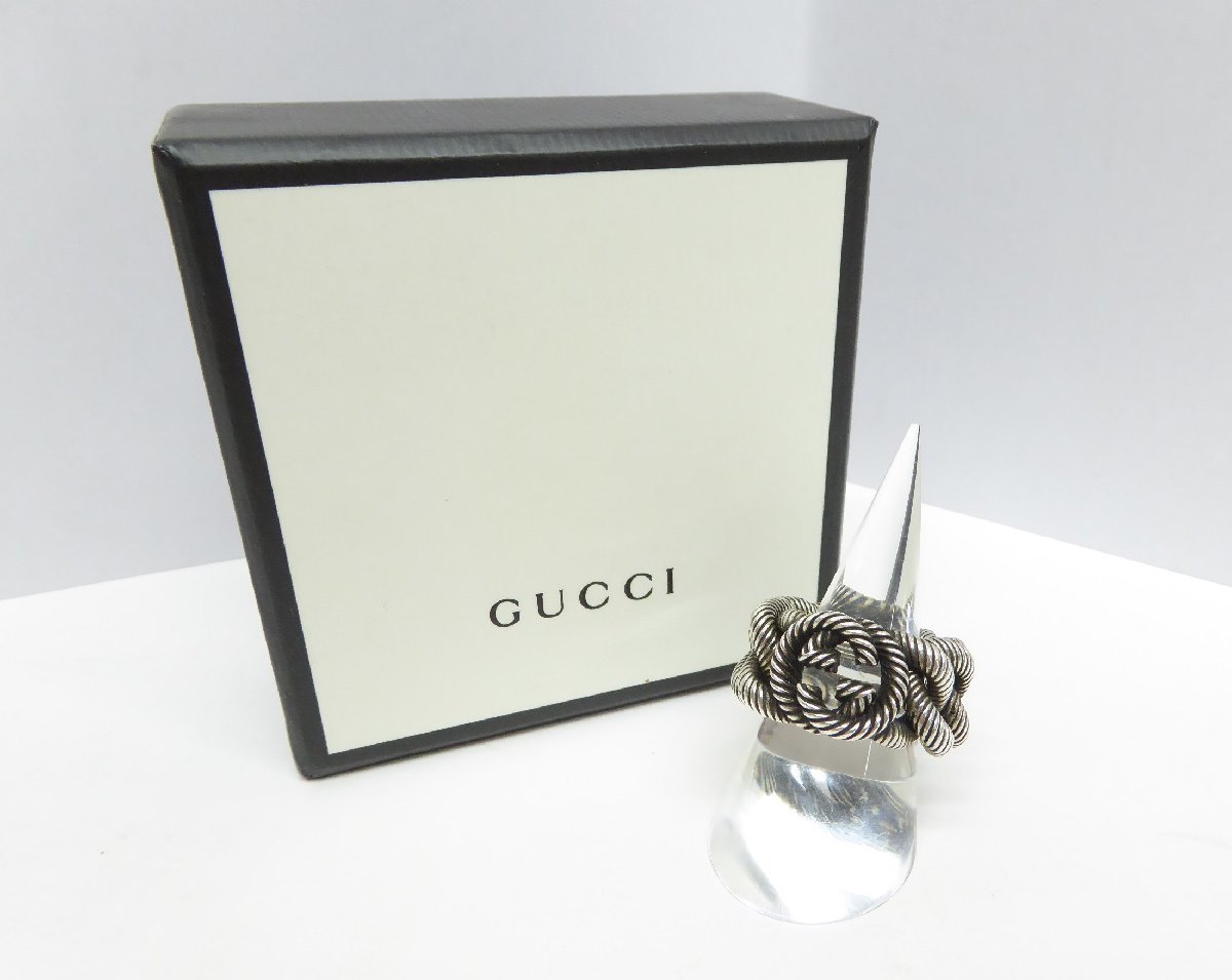 GUCCI グッチ 925 インターロッキングG サイズ#17.5 指輪 リング △WP1549