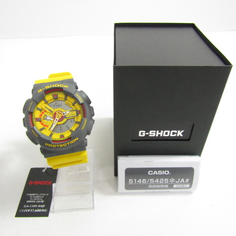 未使用 CASIO カシオ G-SHOCK G-ショック GA-110Y-9AJF アナデジ 腕時計 ▼AC23671