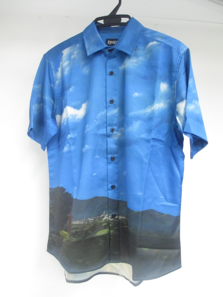 RIPNDIP リップンディップ HOLD ME BUTTON UP NAVY 半袖Tシャツ SIZE:S 中古 メンズ ∴WF1310