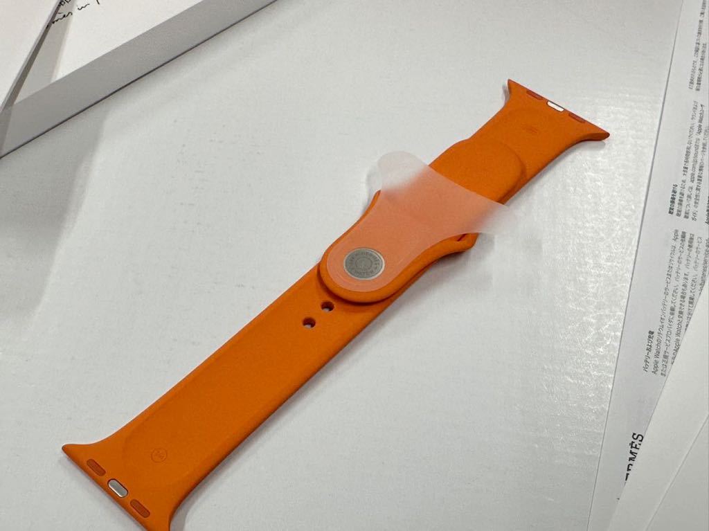 即決未使用 Apple Watch HERMES 限定 オレンジ スポーツバンド 45mm 