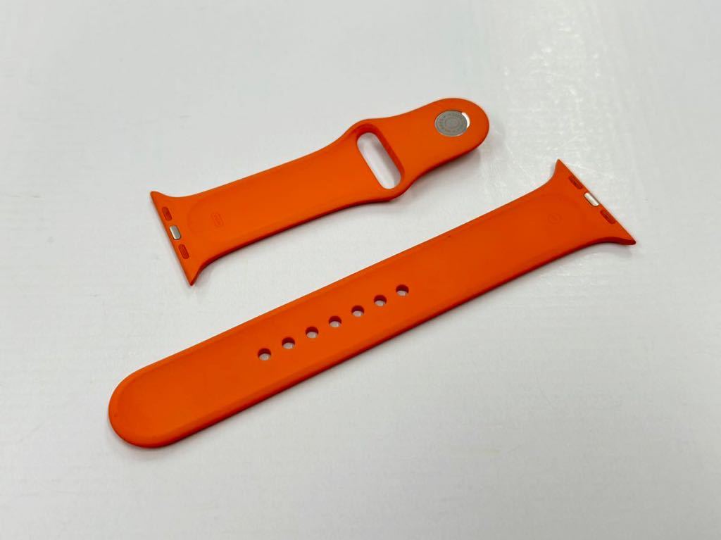 即決 美品 Apple Watch HERMES 限定 オレンジ スポーツバンド 45mm 