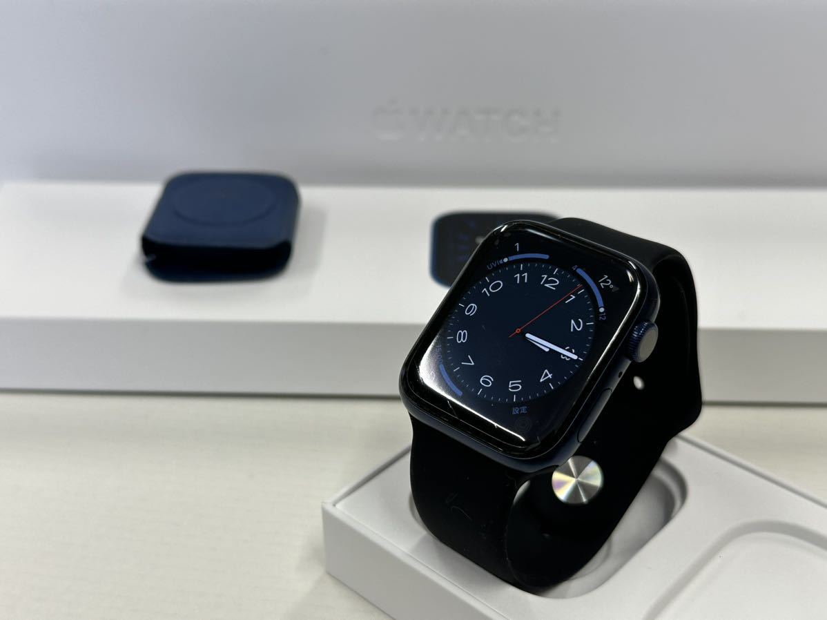 Apple Watch 6 44mm GPSブルーアルミニウムバッテリー100%-
