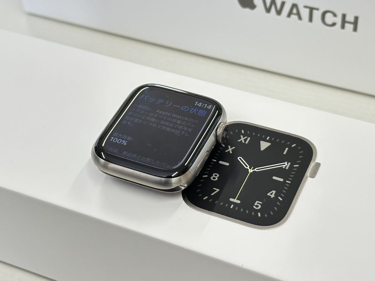 ☆即決 美品 Apple Watch series6 Edition シルバー チタニウム Titanium 44mm アップルウォッチ  GPS+Cellular エディション チタン 153