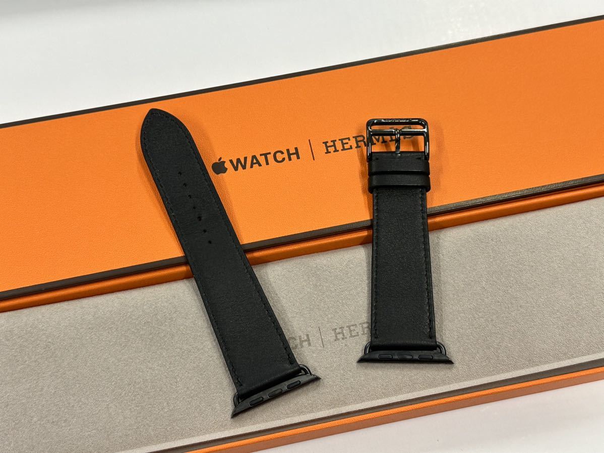Apple Watch HERMES 44mm レザー バンド ベルト 黒 | psychiatriefes.org