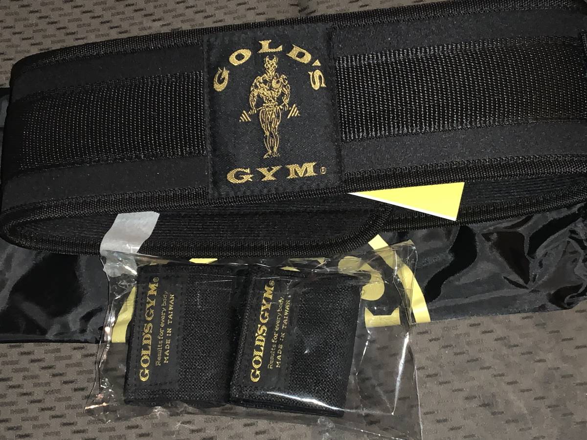 ゴールドジム ナイロン トレーニングベルト 巾着付き Mサイズ 未使用の画像1