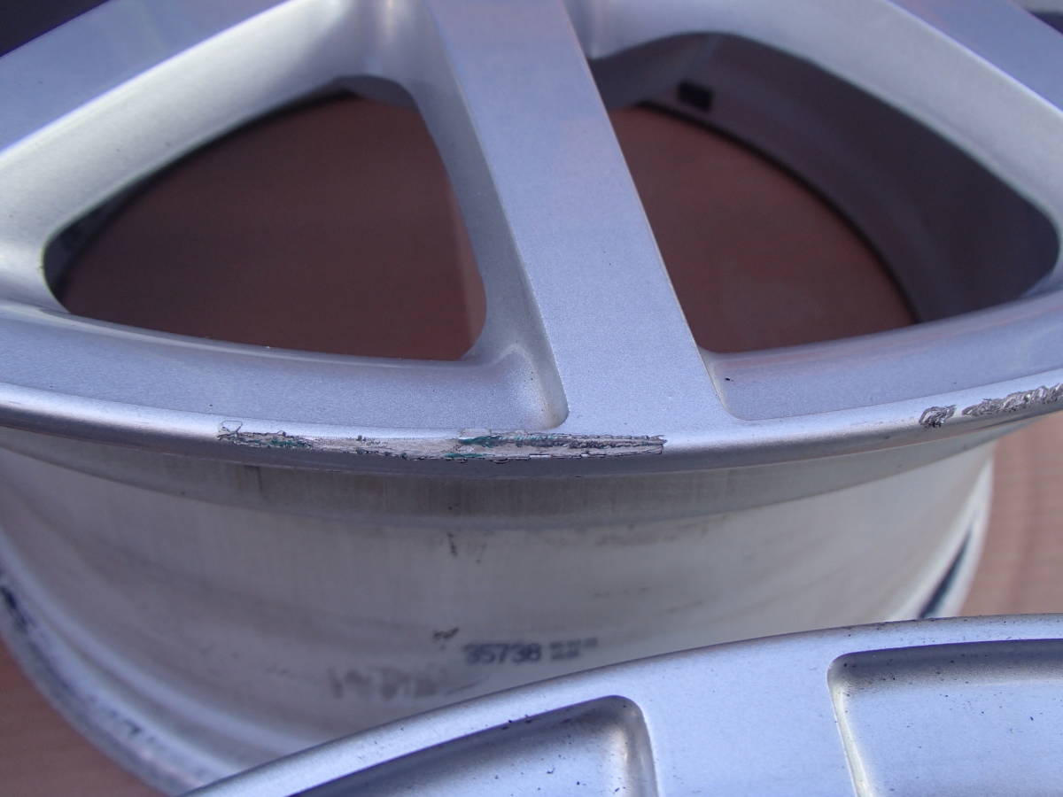 【003】軽量 鍛造? アウディ TT純正 8.5J+50 5H/112 ハブ径57mm 送料無料 ホイールのみ4本 冬用 インチアップ VW流用他 A3 パサート_画像8