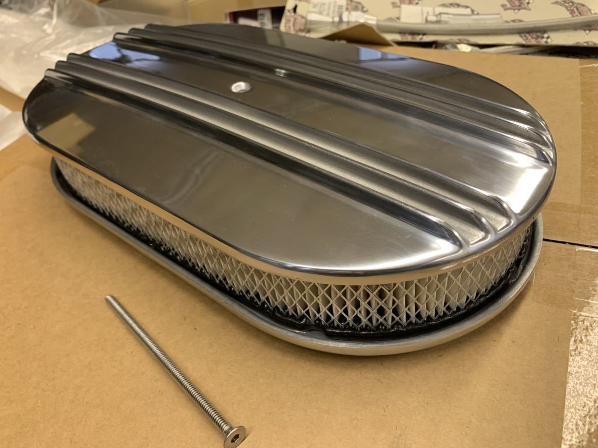  billet oval 15inc air cleaner fins do aluminium air cleaner POL. Impala bell air Camaro Corvette L kami-no Chevrolet 