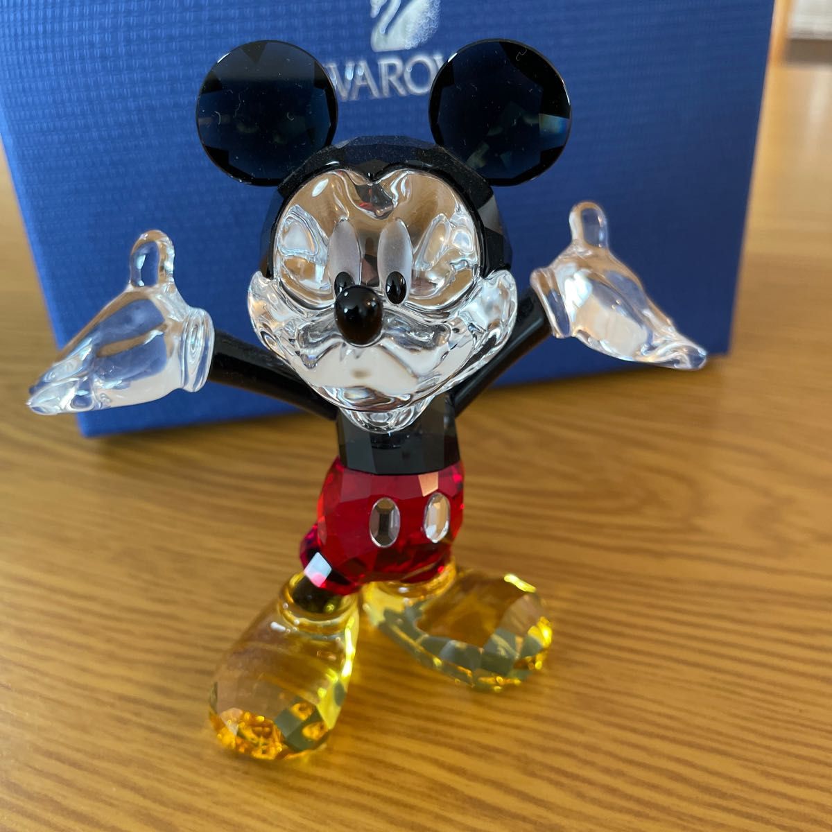 スワロフスキー SWAROVSKI 置物 ミッキーマウス ディズニー 美品-