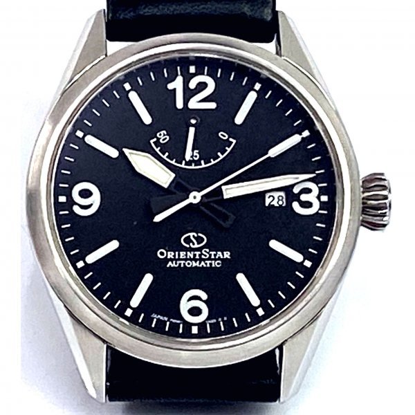 G6036【オリエントスター】パワーリザーブ F6N4-UAE0 自動巻き デイト・メンズ 腕時計・裏スケルトン・稼働品・ORIENT STAR