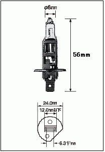 BMWヘッドライトバルブH1ハロゲンバルブE12E28E34ヘッドランプバルブ5シリーズ12V55W電球63217160777フォグライトP14.5sフォグランプ525i等_画像4