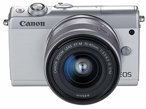 Canon ミラーレス一眼カメラ EOS M100 EF-M15-45 IS STM レンズキット(ホワ(中古品)