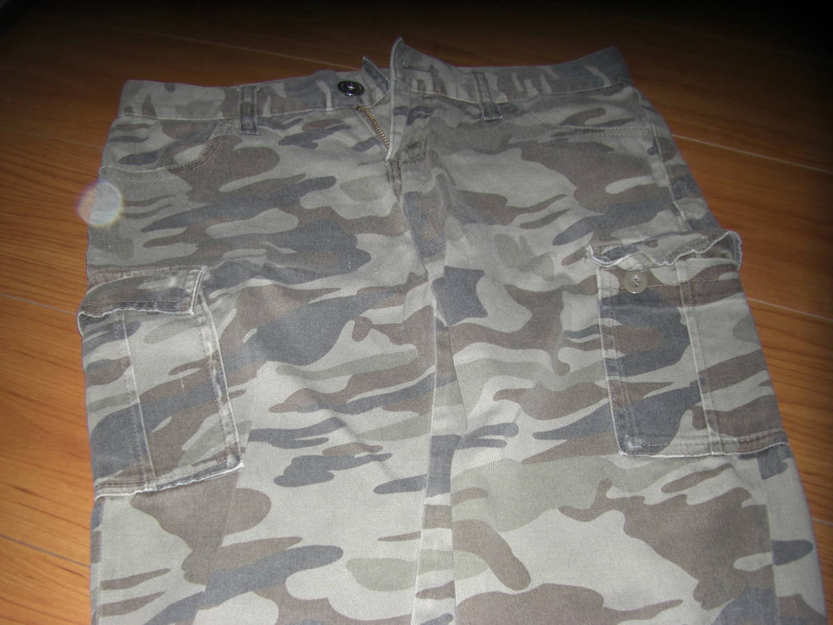  camouflage pattern work pants S