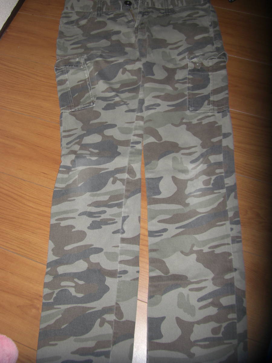  camouflage pattern work pants S