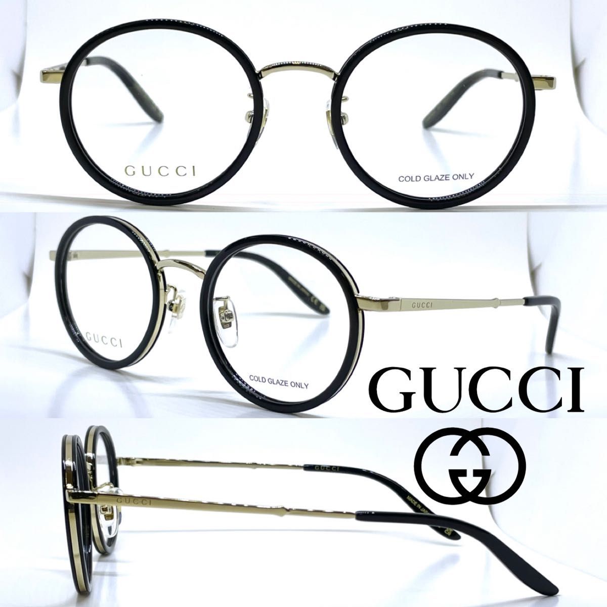 新品同様 GUCCI GUCCI◇メガネ/ブラウン/クリア/メンズ グッチ