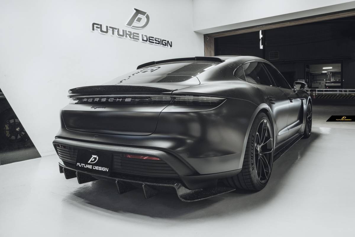 【FUTURE DESIGN 正規品】Porsche ポルシェ Taycan タイカン リア ルーフスポイラー 本物Drycarbon ドライカーボン カスタム エアロ_画像7