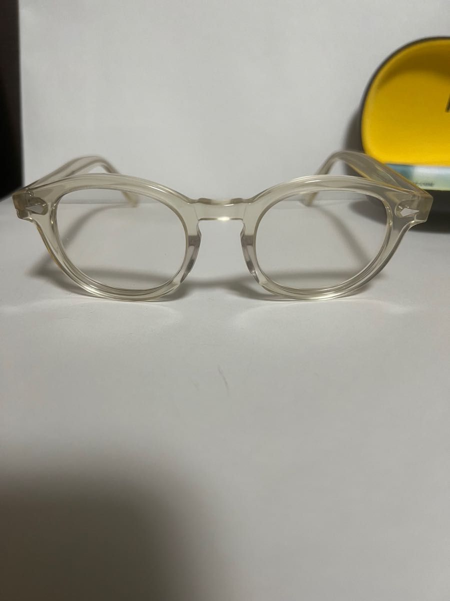 極美品 MOSCOT/モスコットレムトッシュ46/クリア→グレー偏光カスタム