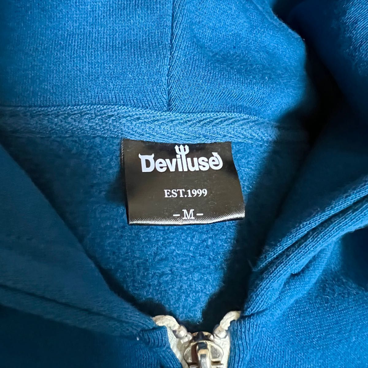 サイズM deviluse DEAD Zip Hooded（Blue）